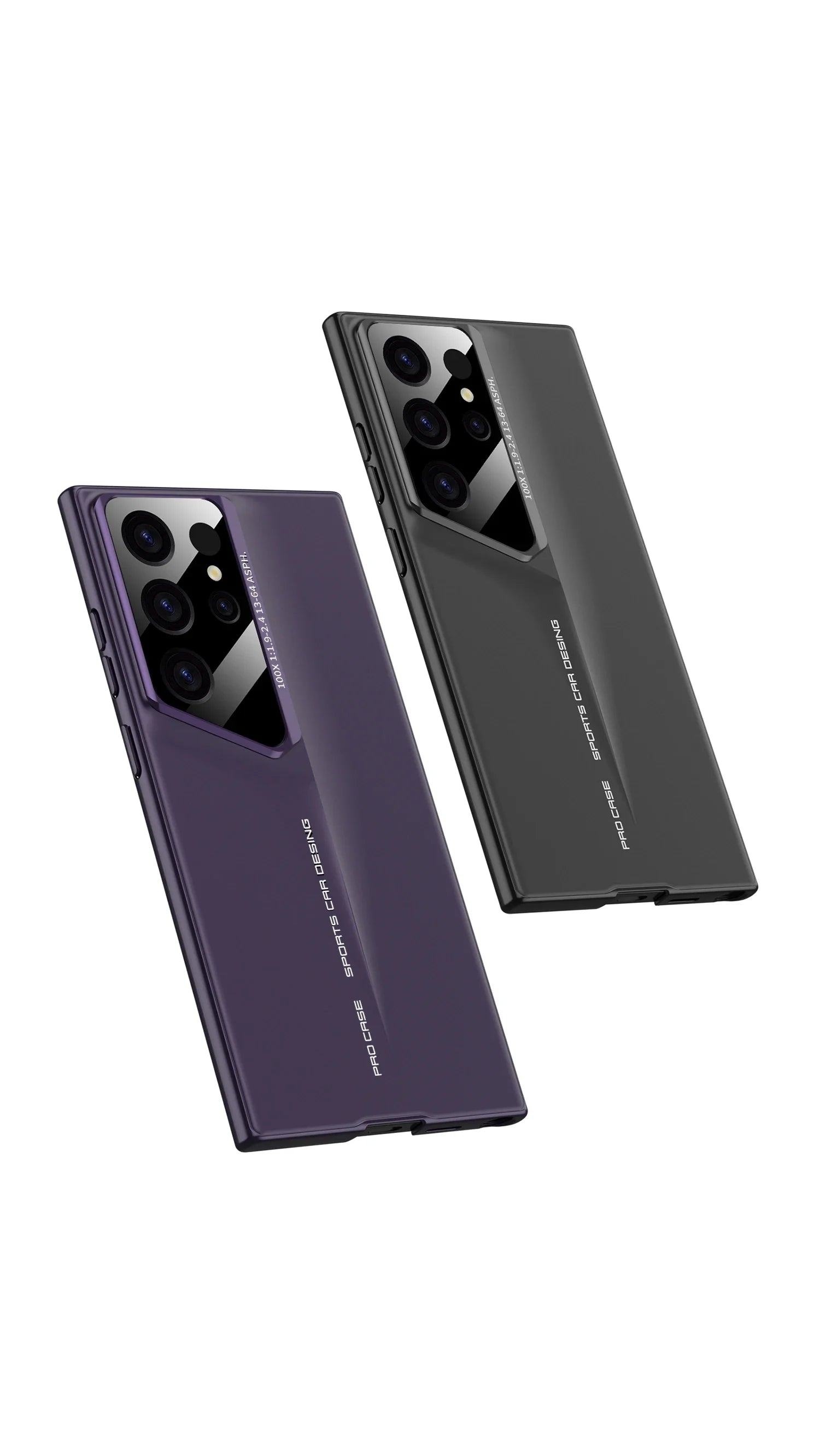 Ultrathin Blade Mecha Hard PC Matte Phone Case For Samsung Galaxy S24 S23 S22 Ultra Lens Protection Frosted Shockproof Cover