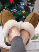 Comwarm Fluffy Winter Slippers For Women Furry Fuzzy Home Shoes Faux Fur House Plush Slippers Indoor Warm Comfy Mute Flats Slide
