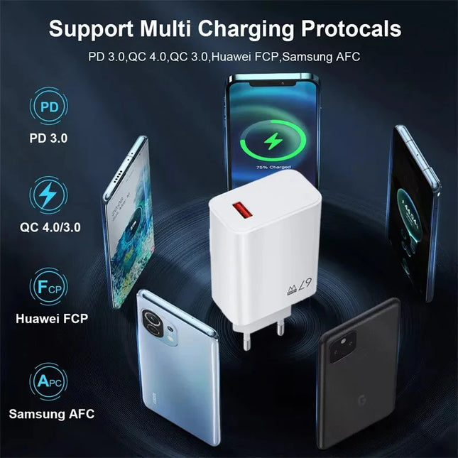 6A Ultra Fast Charger Cable for Xiaomi 15 14 13 12 Redmi Note 10 11T 12T 13 POCO X3 X4 F4 Quick Charging Type C USB Cable Set