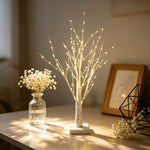 144 LED Birch Tree Light Warm White USB Battery Power Holiday Decorative Tree Christmas Halloween Easter Gift