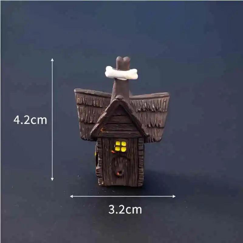 Halloween Decoration Maple Leave Ghost Desktop Ornaments Mini Skull Luminous Horror Eyeball Halloween Party Favors Home Decor