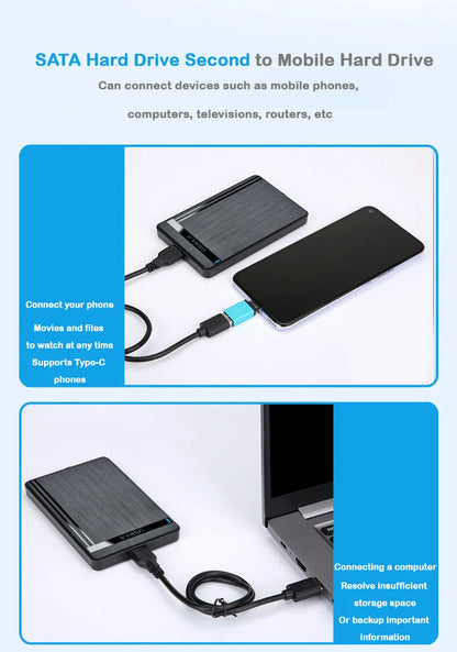 UTHAI 2.5-inch SSD Solid State Mechanical Serial Port SATA Toolless Micro Interface USB 3.1 External Mobile Hard Disk Case