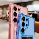 Phone Case For Samsung Galaxy S21 FE S22 S23FE S24 Plus Ultra - Clear Transparent Wallet Card Holder Silicone Protective Cover