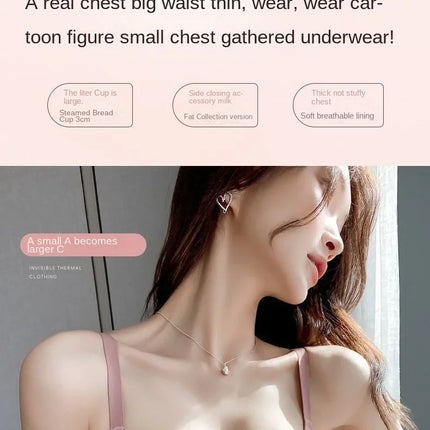 2024 New Push Up Bra for Small Chest  Ultra Thick 6CM Padded No Steel Ring Comfortable & Sexy Lift Lingerie for Flat Chest Women