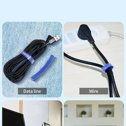 Toocki 5m Organizer Cable Management Tearable Organizador Cables 10mm Width Winder Ties Phone Accessories Wire Cord Organizer