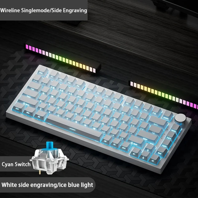 AJAZZ AK820 Wired with rotary volume buttons Hot-swappable keys for office and home mechanical keyboards
