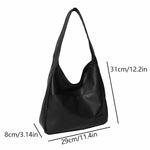 Fashionable and Minimalist Retro Shoulder Bag, Handbag, Casual Commuting Trend, Large Capacity Tote Bag-zmt