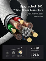 Fro iPhone 15 Pro Max 60W PD Woven Fast Charging Braided Cable 15Pro USB-C 15 Plus Type-C Data Cable