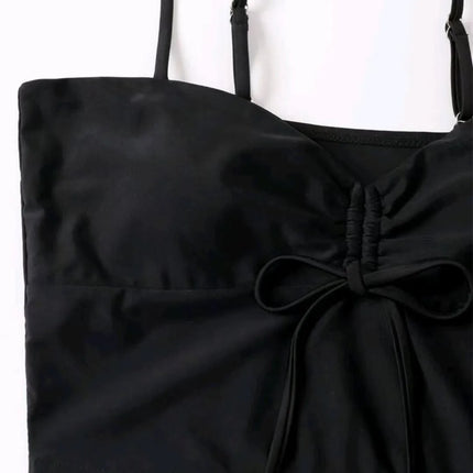 Drawstring Front Shorts Bikinis 2025 High Waist Swimsuit Women Swimwear Female Bathers Bathing Swimming Swim Suit Beachwear