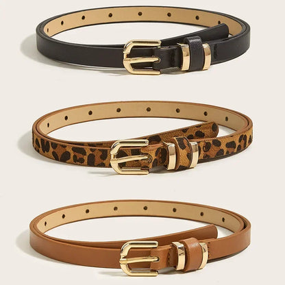 Ladies Belt Leopard Print Leather American Western Style Retro Belt Sexy Leopard Design Jeans dress Decorative Wide Belt
