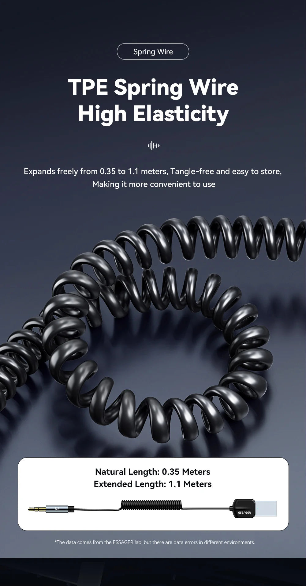 Essager USB Bluetooth 5.0 Receiver Aux Bluetooth Adapter For Car 3.5mm Jack Speaker Auto Handfree Car Audio Music Transmitter