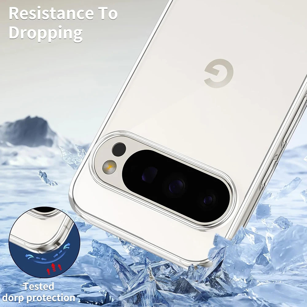 Ultra Thin Shockproof Silicone Soft Case For Google Pixel 9A 9 ProXL 8 8A 7 7A 6 6A Pro XL 5 Transparent Back Cover Clear Shell
