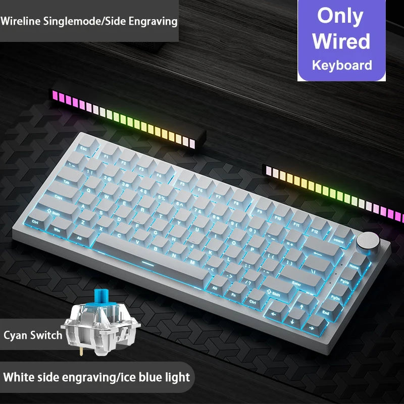 Ajazz AK820/AK820Pro gaming mechanical keyboard Bluetooth 5.1/Wireless/wired c custom keyboard with heat exchange sealed button