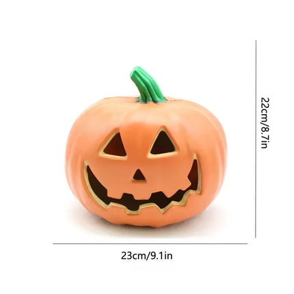 1PCS Scary Halloween Pumpkin Lantern Set Pumpkin Lamp LED Light Orange Halloween Decoration for Porch Front Door Party Supplies