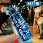 2L 3L Large Capacity Sport Water Bottle With Filter Eco-Friendly Plastic Water Cup Portable Fitness Drink Bottle Kettle BPA Free