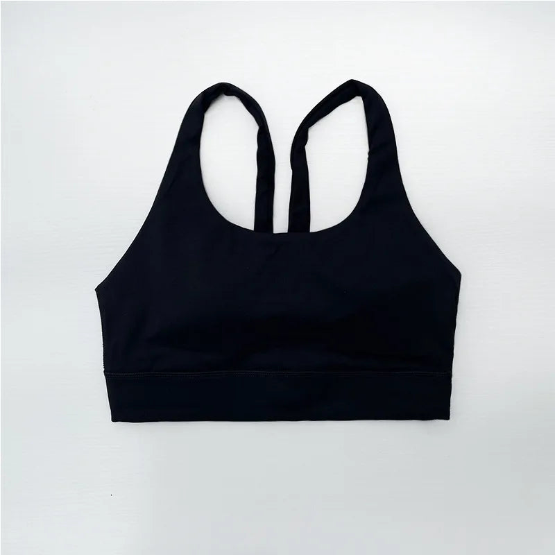 lulu Same Style Yoga Sports bra Women's High-intensity Shock-proof Fitness bra Simple Beautiful Back Fashion Yoga bra