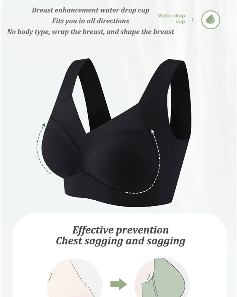 5PCS/Set Women Sexy Bras Full Cup Sports Top Soft Seamless Brassiere Lace Sexy Lingerie V Neck Intimates Underwear Plus Size Bra
