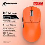 Attack Shark X3orX3Pro  PixArt 1K/4K lightweight，3-mode macro wireless gaming mouse,26K DPI PAW3395,suitable for laptop/Win/Mac