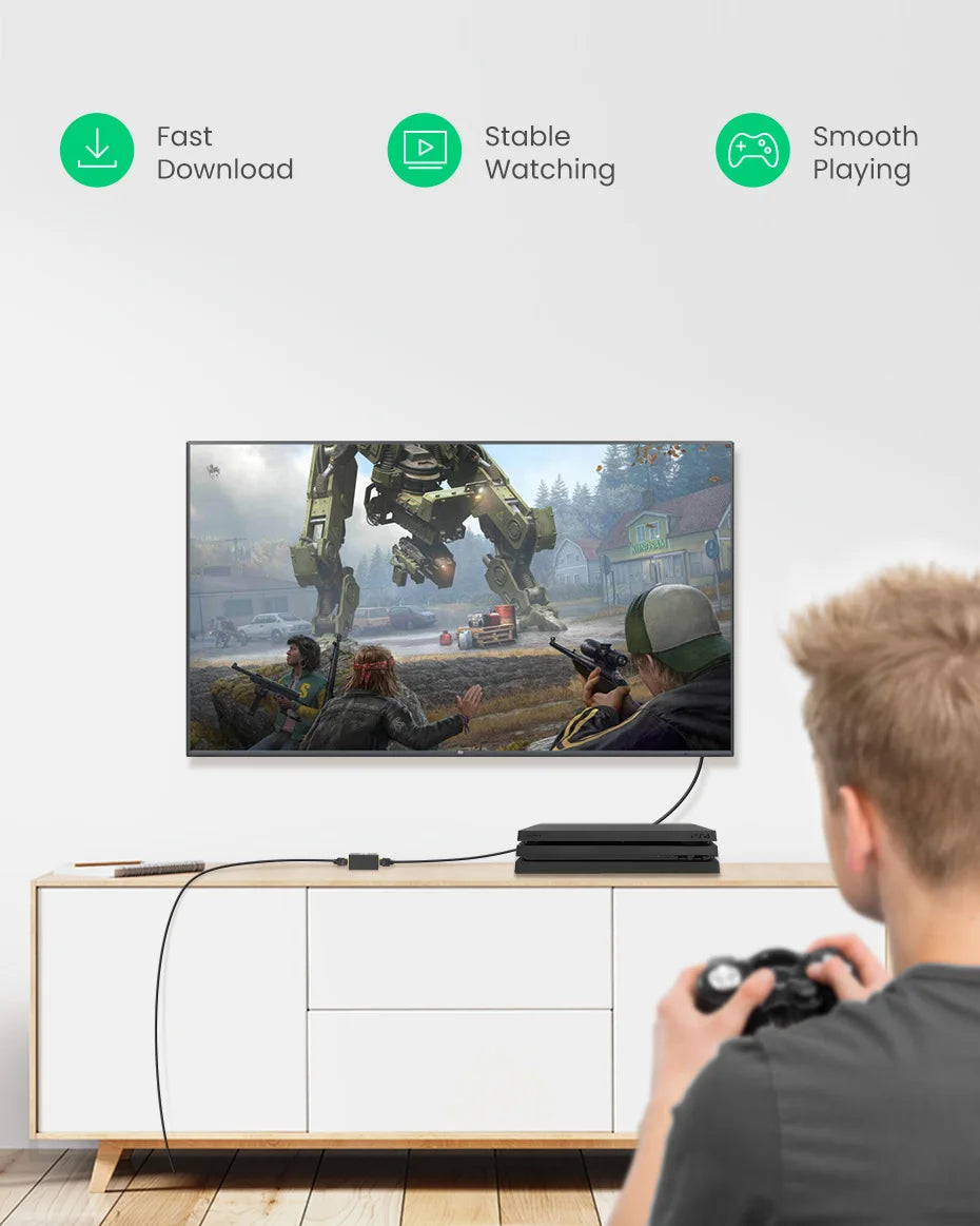 UGREEN RJ45 Connector Network Ethernet Extender Extension for Cat7 Cat6 Cat5e Ethernet Cable Adapter Gigabit Female to Female