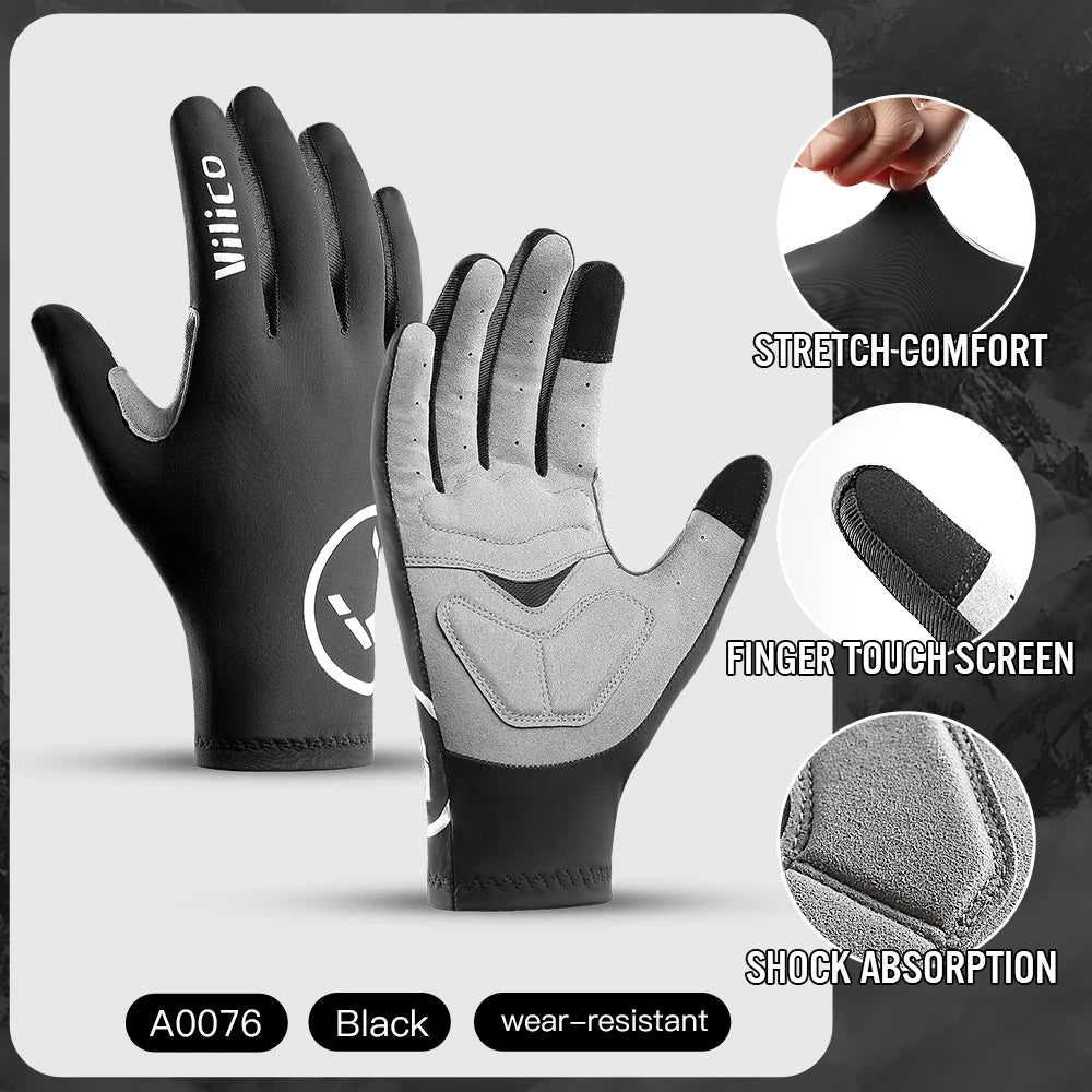 Touch Screen Long Full Fingers Half Fingers Gel Sports Cycling Gloves MTB Road Bike Riding Racing Women Men Bicycle Gloves