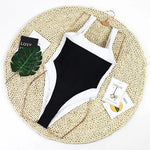 Woman Swimwear 2024 High Waist Bikinis Shorts Women's Swimsuit Luxury Ribbed Two-piece Bathing Suits Summer Bikini Set Swim Suit