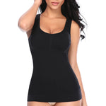 Qtree Women Tummy Control Shapewear Classic 2-IN-1 with Padded Bra High Elastic Strench Vest Body Shaper Slim Up Lift Corset