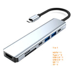 USB C Hub to 4K HDMI-Compatible USB 3.0 2.0 Type C PD Charging Dock for MacBook iPad Samsung S10 Dex TV Mouse Keyboard U Disk