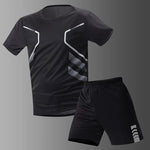 2/6 Pack Plus Size Men's Quick-drying Short-sleeved Shorts Suit Men's Leisure Sports Running Fitness T-shirt Joker Shorts Teen