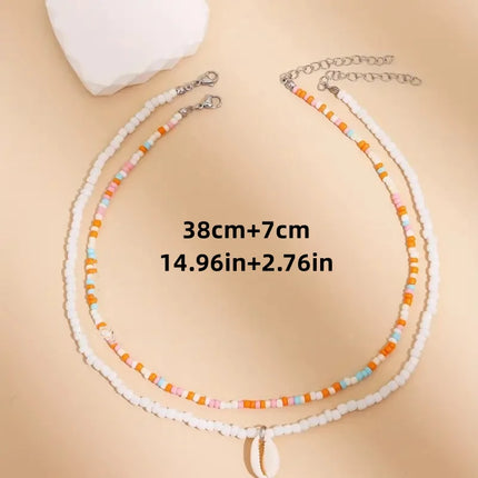 Tidepool Starfish Necklace - Surf & Beach Boho Jewelry Starfish Turtle Beaded Choker Necklaces, Adjustable Necklaces, Ocean Gift