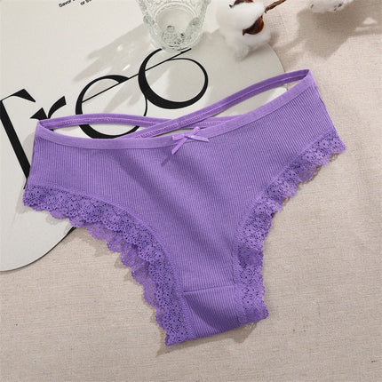 4PCS Women's Cotton Briefs Sexy Female Underpants Elasticity Comfortable Underwear Panties Lingerie S-XL  Solid Color Intimate