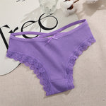 4PCS Women's Cotton Briefs Sexy Female Underpants Elasticity Comfortable Underwear Panties Lingerie S-XL  Solid Color Intimate