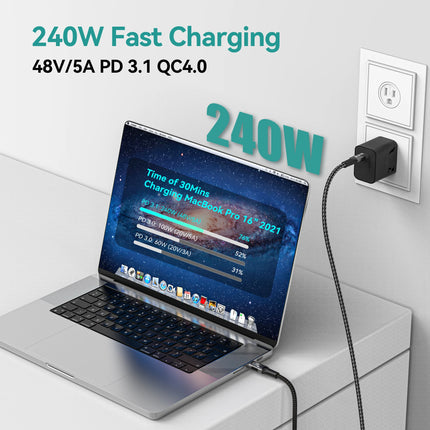 8K USB4 Typ e C Cable 40Gbps 240W PD3.1 QC4.0 For Samung Thunderbolt 4 Fast Charging Cable Thunderbolt3 USB C to C Data Transfer
