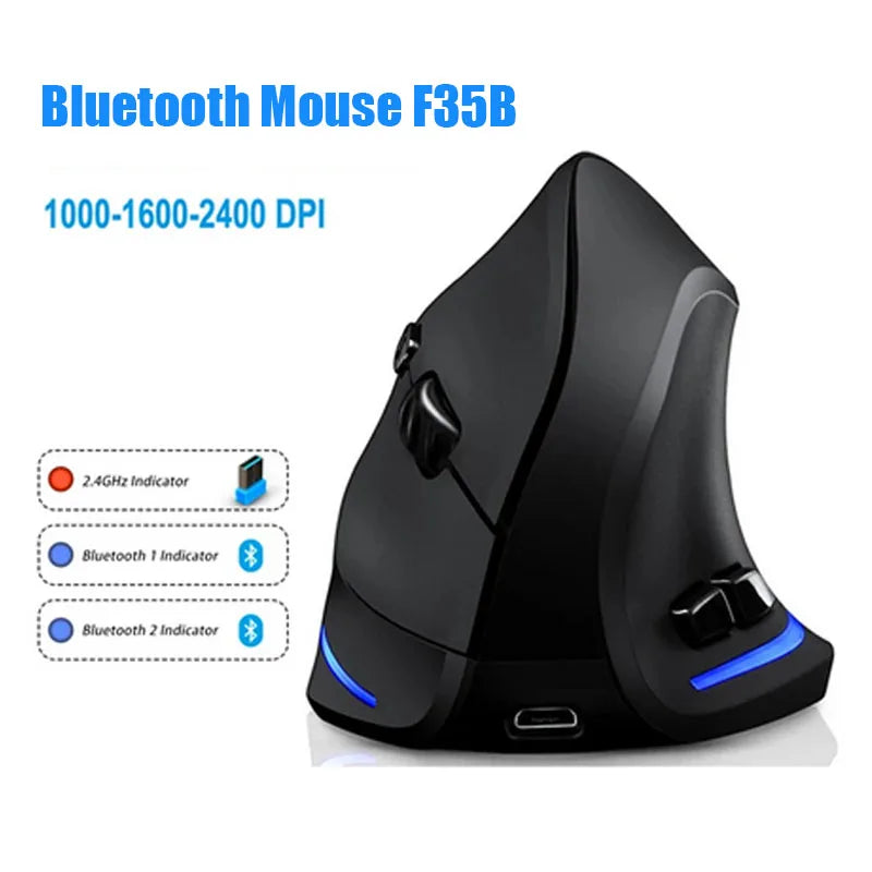 Lefon F33/F26C/F35B Trackball Mouse Bluetooth Ergonomic Mouse 2.4G Wireless Rechargeable Rollerball Mice for PC Office Drawing