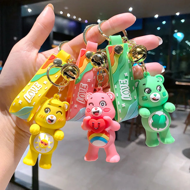 Cartoon Care Bears Movie Ii: A New Generation Popular Accessories, Love Bear Doll Keychains Couple Pendants Halloween Gift