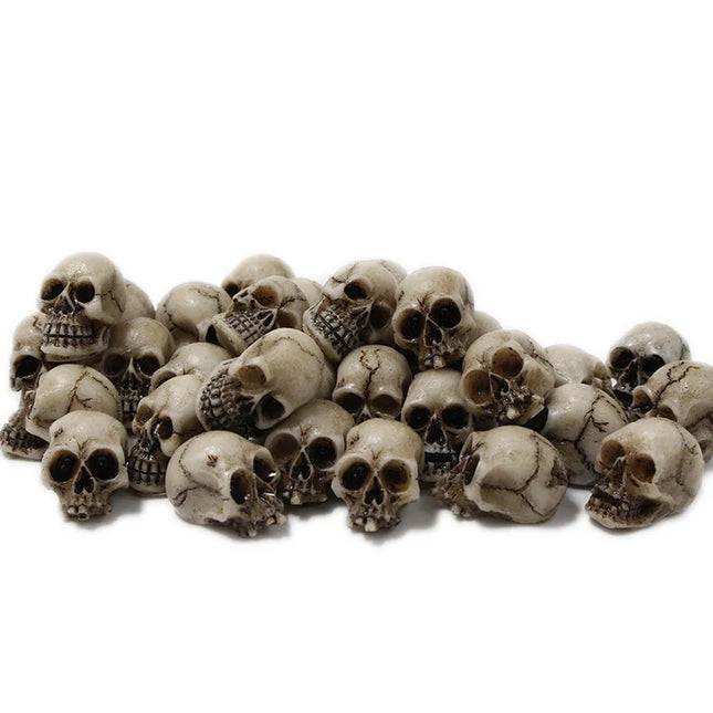 Halloween Decoration Maple Leave Ghost Desktop Ornaments Mini Skull Luminous Horror Eyeball Halloween Party Favors Home Decor