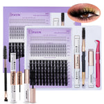 DIY Lash Extension Mix Styles Lash Clusters Individual with Bond&Seal Remover Tweezers Lash Brush for Self Application Makeup