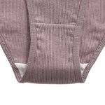 FINETOO 4Pcs Cotton Striped Underwear Women's Panties Letter Belt Briefs Ladies Low Waist Lingerie Solid Breathable Underpants