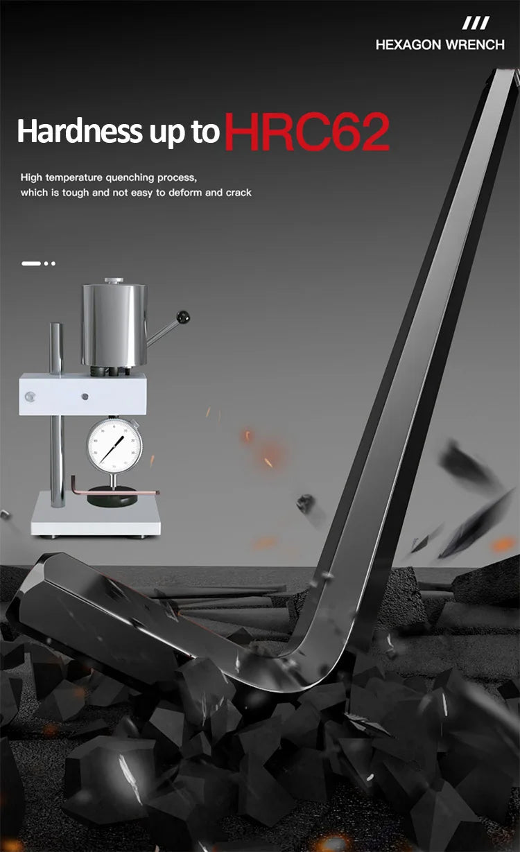 DELIXI ELECTRIC Allen Key Set，Allen Hex WrenchScrewdriverBox-packed Set，SleevUniversal Torque Long Metric,for VehicleMaintenance