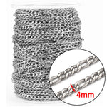 No Fade 2Meters Stainless Steel Chains for Jewelry Making DIY Necklace Bracelet Accessories Gold Chain Lips Beads Beaded Chain