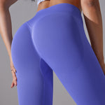 Crossover Waist Women Yoga Leggings Hips Lifting Gym Leggings Seamless Sport Pants High Waist Fitness Leggings Workout Running