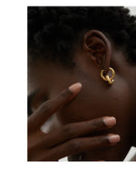 Yhpup Star Moon Heart Pendant Drop Hoop Huggie Earrings 18k Gold Plated Trendy Waterproof Stainless Steel Fashion Charm Jewelry