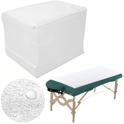 100pcs Disposable White Sheets Salon Massage Table Cover Breathable Non-woven Spa Tattoo Supply Travel Hotel Anti-dirty Bedsheet