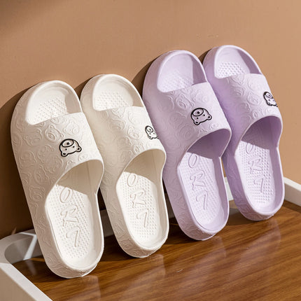 Women Casual Slippers Summer Cute Bear Cool Bathroom Anti-slip Slides Air Cushion Lightness Soft Sole Men Flat Shoes Couple