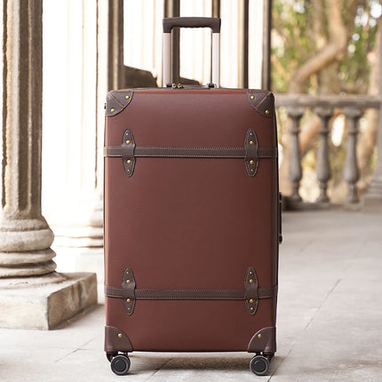 Urecity Vintage Luggage Set Retro Suitcase For Men&Women Business Luggage for Travel Rolling Suitcase With Handbag 14Inches