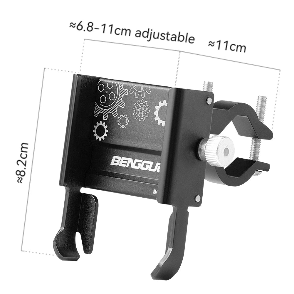 Handlebar Mobilephone Support Aluminium Alloy Bike Phone Support Bracket 360 Degree Rotation Shockproof Cycling Accessories