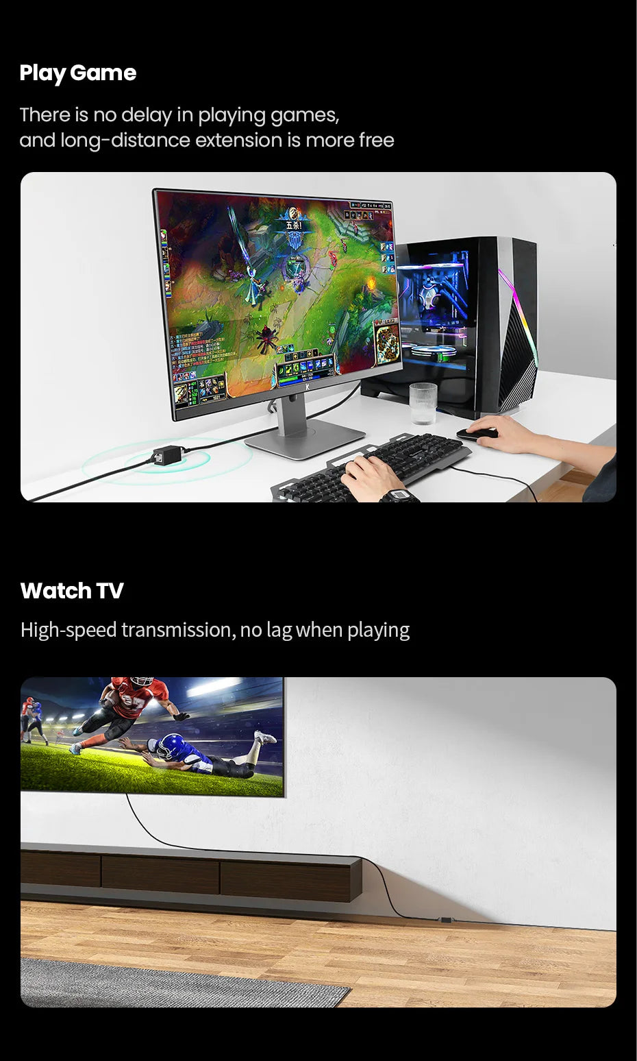 UGREEN RJ45 Connector Network Ethernet Extender Extension for Cat7 Cat6 Cat5e Ethernet Cable Adapter Gigabit Female to Female