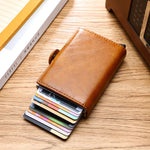 Rfid Men Card Wallets Mini Wallet 14 Card Holders