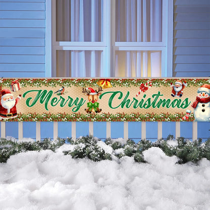 Christmas Outdoor Banner Merry Christmas Decorations For Home 2024 Navidad Kerst Xmas Decor Noel Kerst Happy New Year Gift 2025