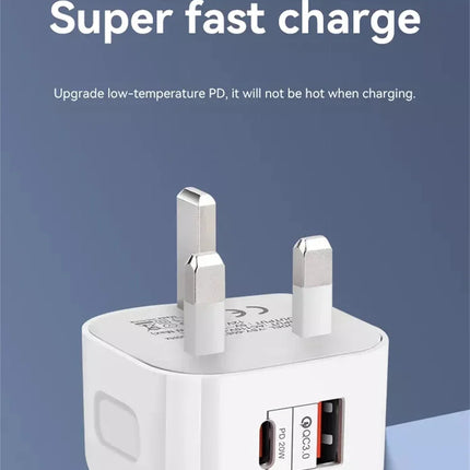 EU US UK 20W Dual Ports Type c USB C PD Wall Charger Fast Quick Charging Power Adapters For IPhone 11 12 13 14 15 Samsung htc lg
