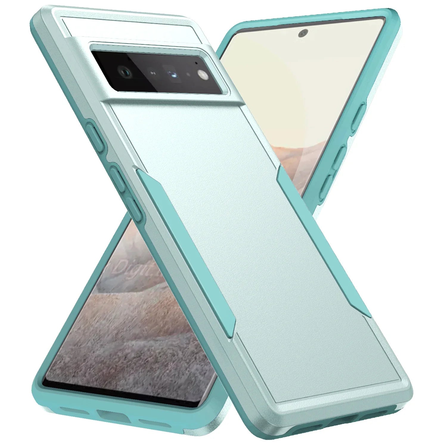 Heavy Duty Rugged Armor Shockproof Case For Google Pixel 8 7 6 Pro 6A 7A 8A Soft TPU Hard Plastic Protective Back Cover Fundas